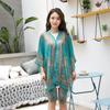 Chic Women's Silk Scarf: Oversized Sun Protection Shawl & Versatile Beach Towel