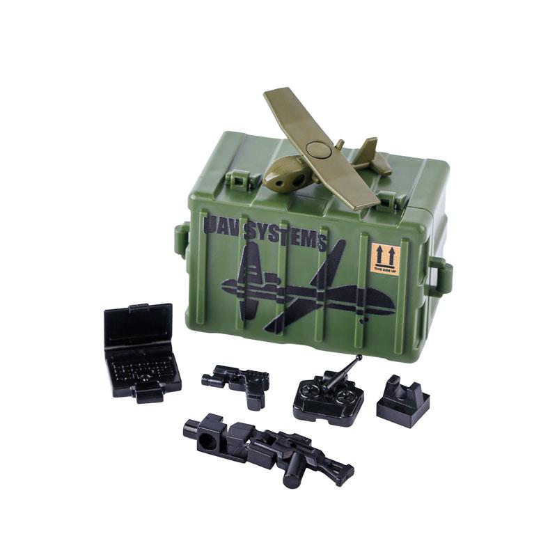 MOC WW2 Military Oil Barrel Weapons Box Building Block Set War Scene Accessories Bullet Motorcycle Sandbag Block Bricks Toys  Playsets