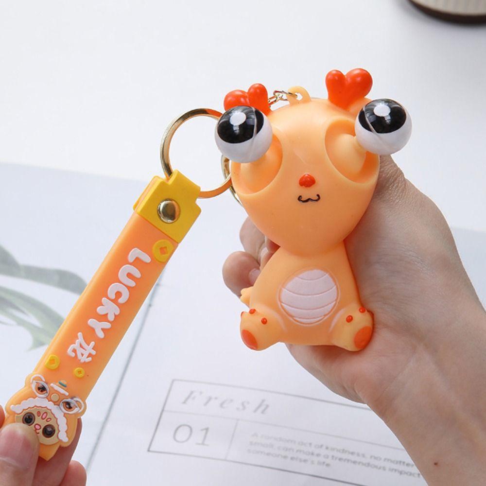 Simulation Dragon Pop-eyed Dragon Pendant Novelty Doll Dragon Squeeze Toys Baby Game