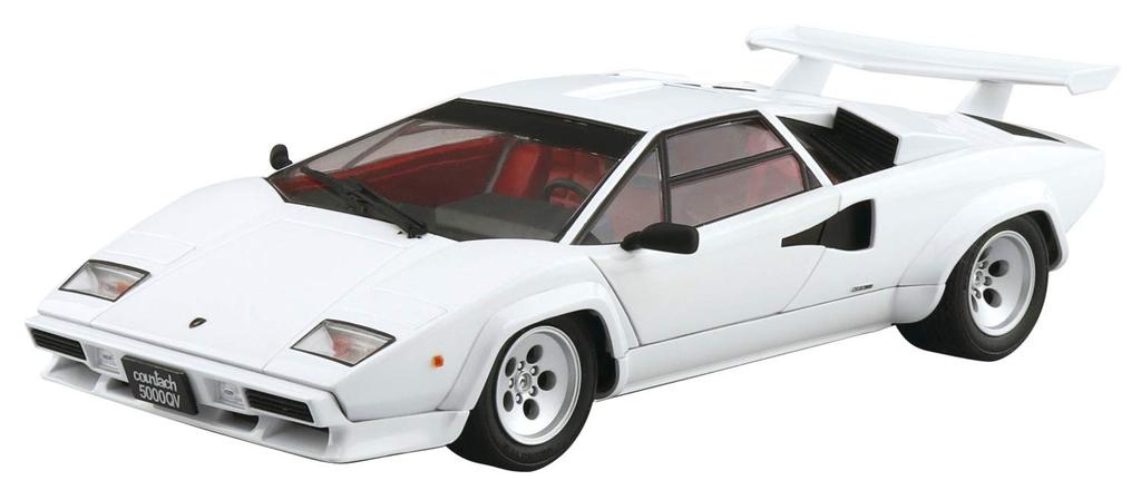 Aoshima Bunka Kyozaisha The Supercar Series 1985 Lamborghini Countach 5000QV Plastikový model 1/24 č.9