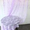 White Lace Wedding Tablecloth & Curtain Fabric - French Country Style Dessert Table Skirt & Photo Background Gauze.