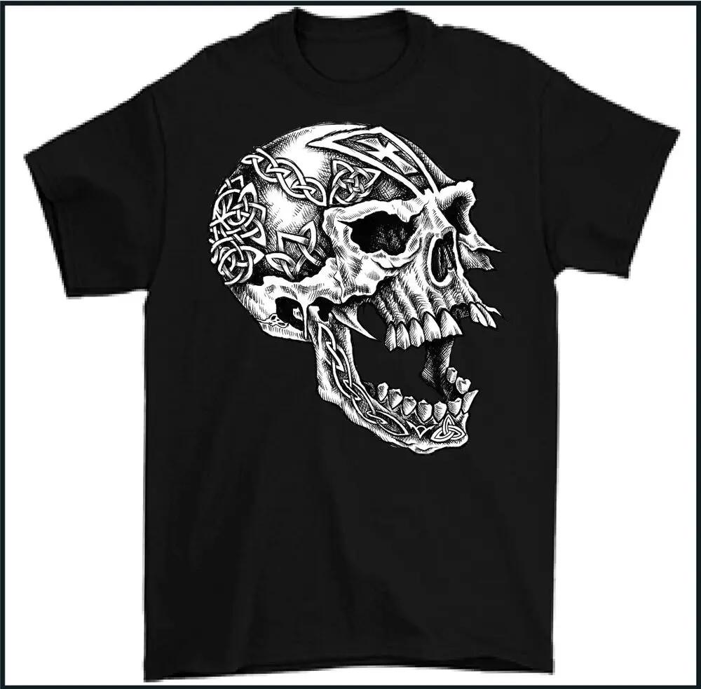 Nordic warriors Skull Medieval Celtic Warrior Valhalla Biker Gym Men T-Shirt Short Sleeve Casual Cotton O-Neck T Shirts