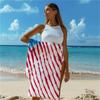 Amerikanische Flagge Muster Strandtuch für Familie Sachen Freunde Geschenke Schnelltrocknend Sandfrei Für Bad Yoga Strand Camping Schwimmen GYM