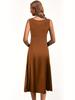 Europe America Summer Sleeveless Solid Color Dress - Slimming & Flattering.