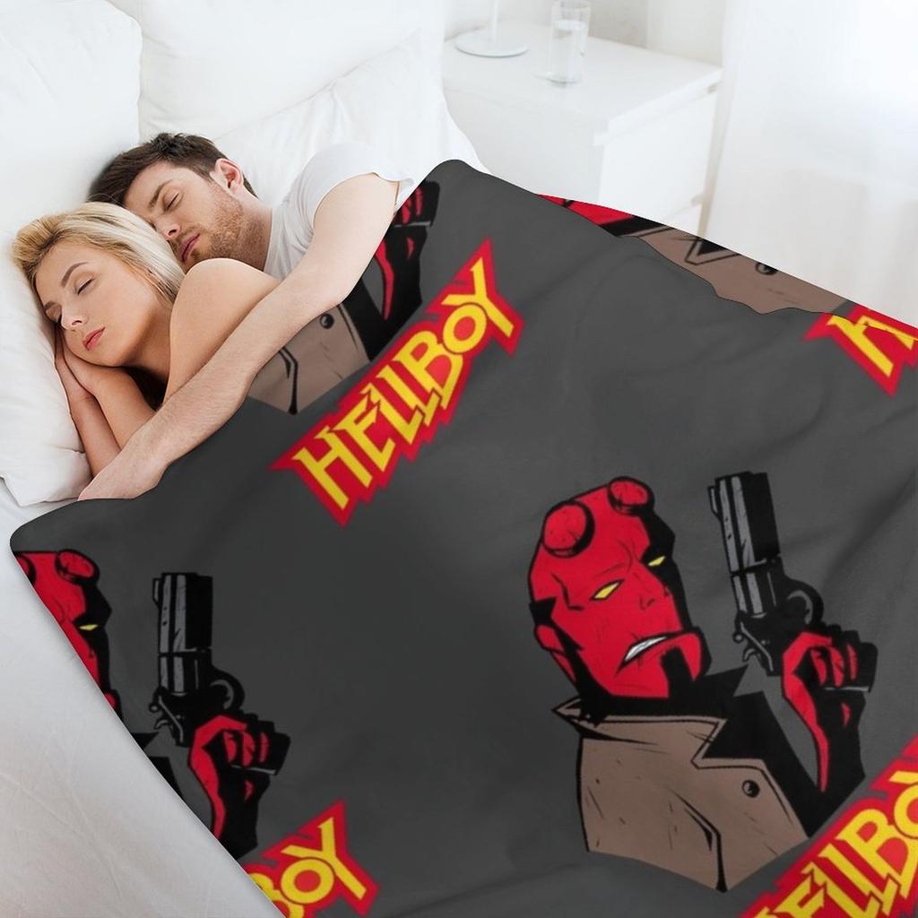 Hellboy Throw Blanket Bed covers Custom Thermal For Decorative Sofa Blankets