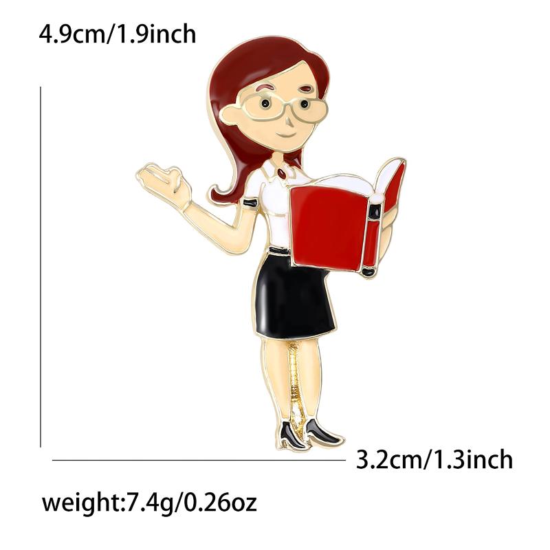 Fashion Enamel Professional Brooches Workplace Character Pins Event Party Decoration Clothes Accessory