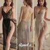 Sexy X028 [Agnel x] Lingerie, Innerwear, Underwear, Nightwear, See-through One-piece Set, Women's (Black, Free)