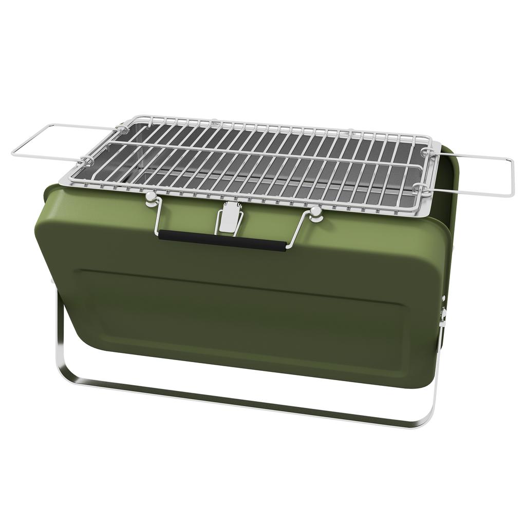 Metalen Geschikt-Stijl Draagbare Barbecue Grill - Groen
