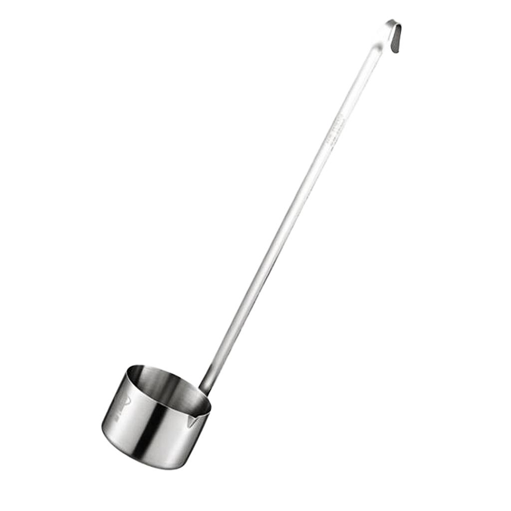Dipper 500ml Spoon Sauce Ladle Long Handle 304 Stainless Steel w/Hook, and High Quality
