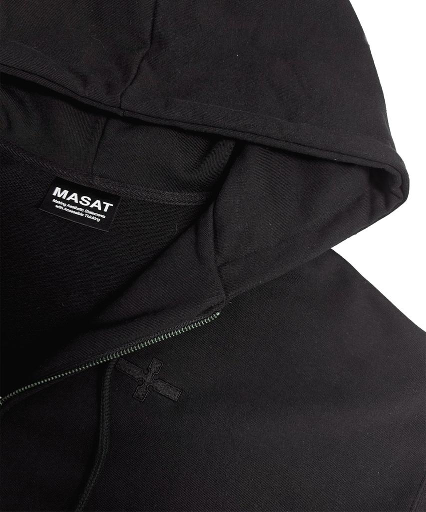 Masat Cross String Hood Zip _ Black