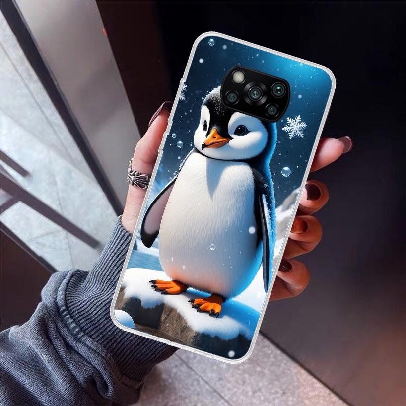 

Penguins Love At The North Pole Phone Case For Xiaomi Poco X7 X6 X5 Pro F7 Ultra Redmi 15C 15 13 13C 12 12C 10 10A 10C 9 9A 9C 9 Xiaomi Poco X6