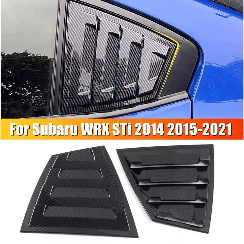 For Subaru WRX STi 2015- Car Rear Louver Window Side Shutter Cover Trim Sticker Vent Scoop ABS Carbon Fiber Accessories ABS