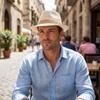 Solid Color Jazz Hat Woven Stripe Panama Cap New Sunshade Hat  Men Women