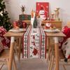 Polyester Cotton Digital Printing Christmas Decoration Table Cloth Red Elk Snowflake Christmas Table Flag