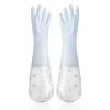 Floral Pattern Household Latex Waterproof Cleaning Gloves Kitchen Dishwashing Laundry Wear Resistant Rubber Housework