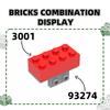 78Pcs/lot 93274 Bracket 1 x 2 - 4 Block Moc Hue Attachments Works With featuring Brick DIY Children's Plaything Assembly Components