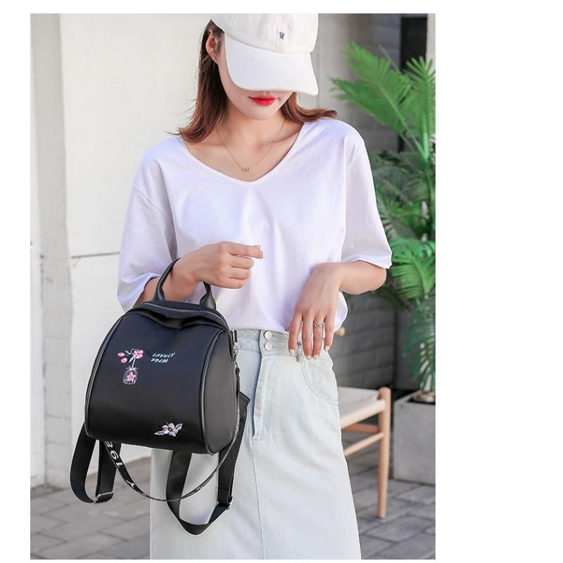 Backpack for women's multi-purpose fashion trend Oxford cloth personalized embroidery canvas mini bag travel small backpack