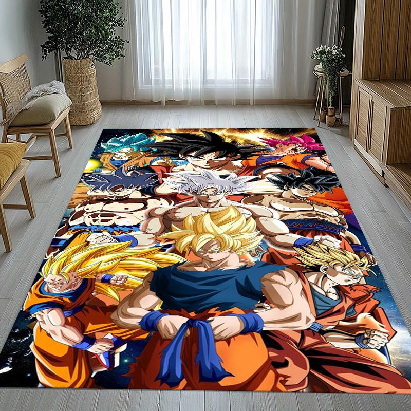 Anime D-Dragon Ball Game Cartoon Living Room Non-Slip Area Rug Soft Carpet for Bedroom Kids Playroom Sofa,Home Decor Doormat