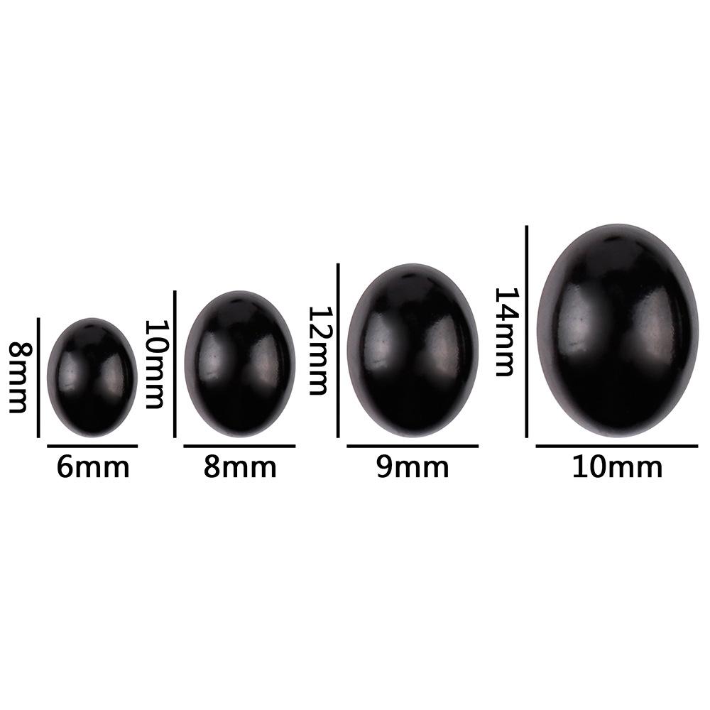 50-200pcs Black Plastic Safety Oval Simulated Eyes Nose DIY Stuffed Toys TeddyBear Eye For Doll Handmade Decoration Accessories