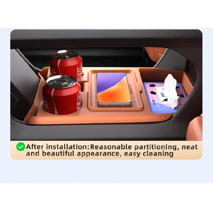 For JETOUR Great Saint Silicone Storage Box  Center Console under Layer Modification Special Car Interior Accessories Organizer