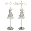 Earrings Necklace Princess Dress Stand Display Iron Mannequin Princess Jewelry Rack Pine Green 1