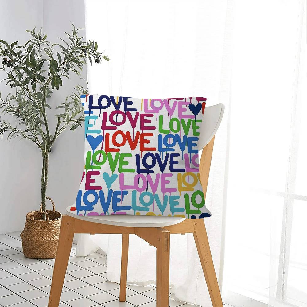 Love Fashion Pillowcase Toon Gift Cushion Cover Bedroom Home Sofa Chair Seat Decor Pillow Case