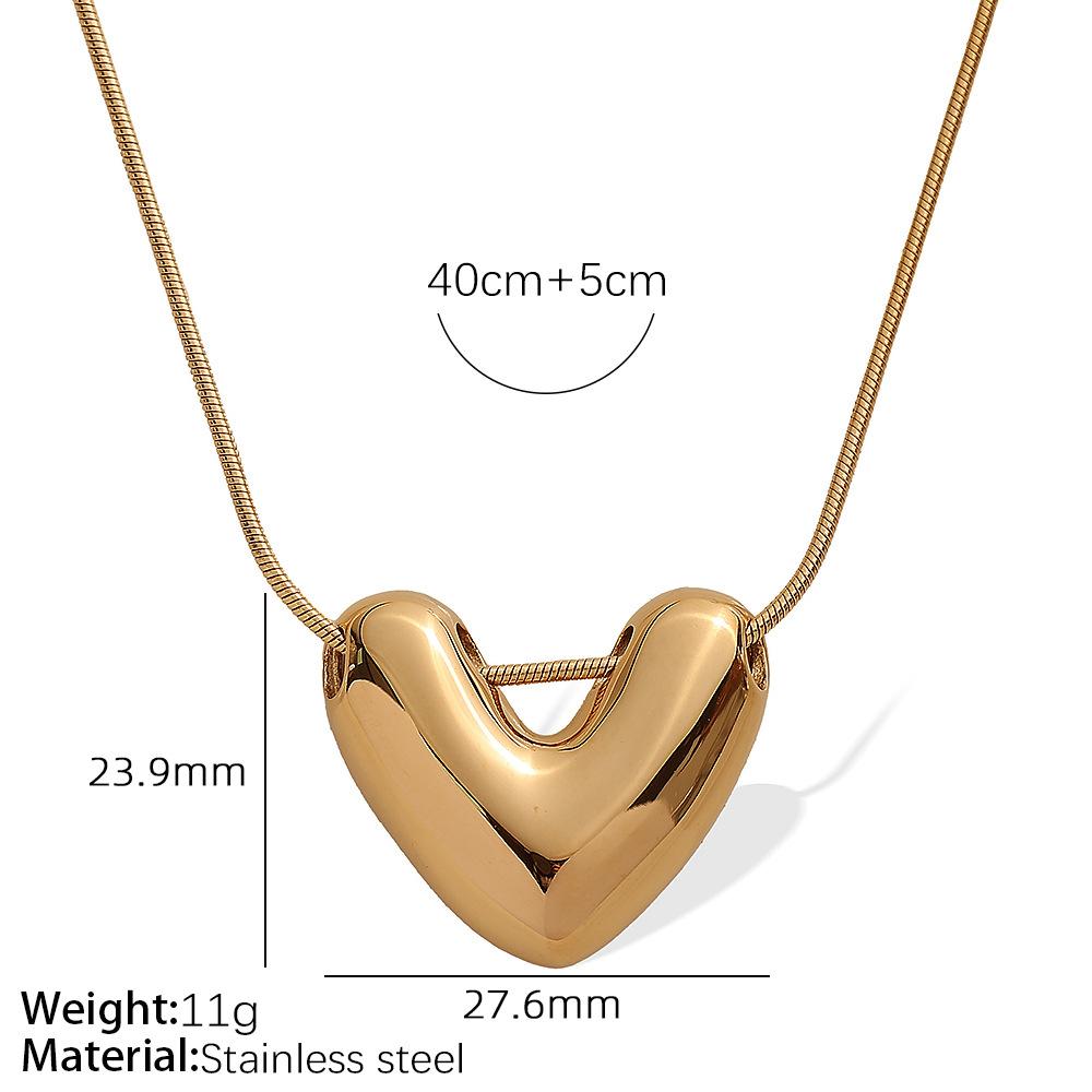 

Gold Love Necklace Women s Cold Wind Clavicle Chain Heart Pendant Necklace Versatile Personality Necklace 2026 45CM