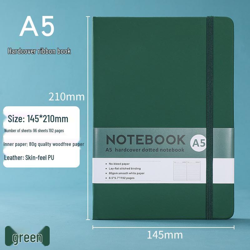 A5 Cross-Border Business Notepad with Strap - Refillable Student & Office Journal