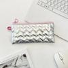 Multifunctional PU Leather Pen Bag Large Capacity Bowknot Printing Pen Pouch Student Pencil Case Stationery Storage Organizer