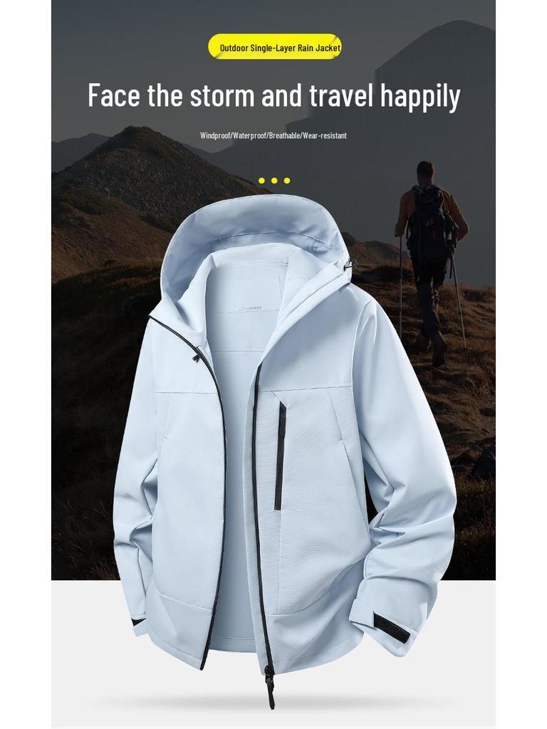 2026 Spring/Summer Camel Outdoor Jacket: Half-Sealed, Waterproof, Unisex, Three-Proof Coat for Couples