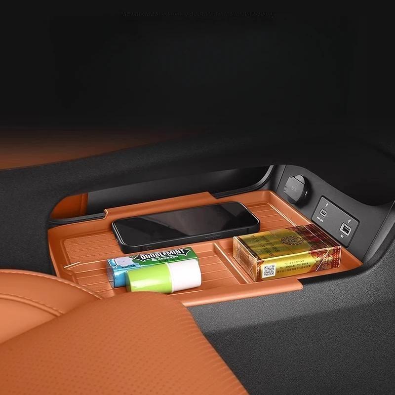 For Leapmotor C10 C16 2024 2025 Center Console Storage Box Car Central Lower Layer Tray TPE Organizer Accessories Tidying