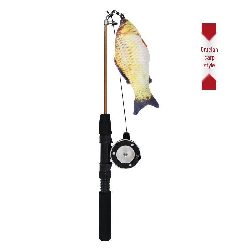 Linen Mouse Cat Teaser Wand with Bell - Boredom Relief Toy for Cats