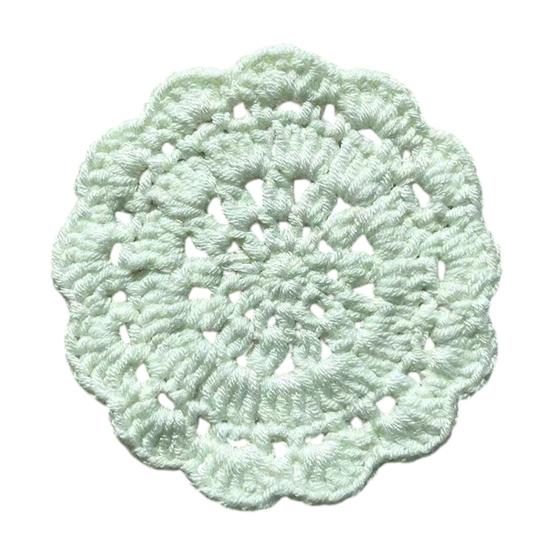Handmade Crochet Flower Coaster Heat-Resistant Cup Mat for Mugs Glasses Soft Non-Slip Absorbent Table Protector Mat Cute Kitchen Desk