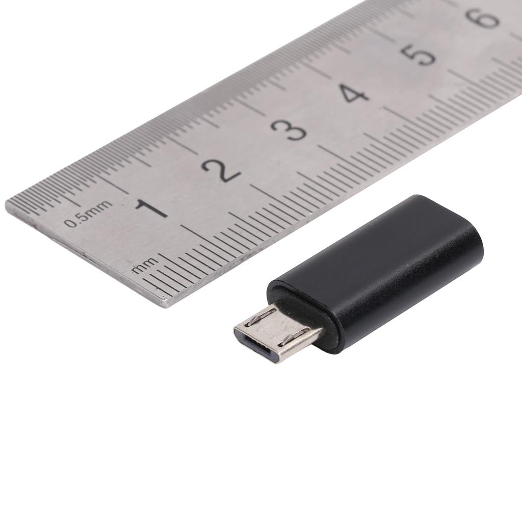 TypeC Adapter Converter Female To   Male Mobile Phone Data Line USB Charging(Black )