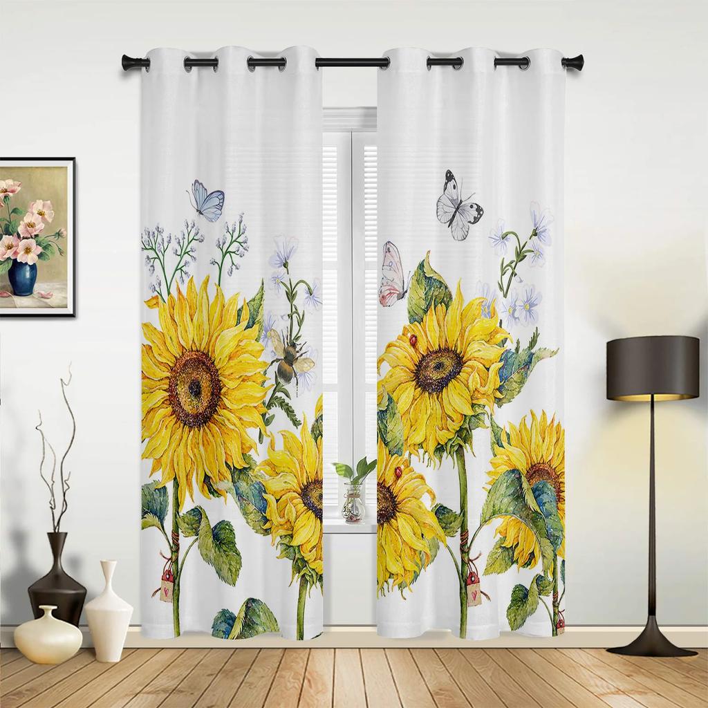 Butterfly Woman Fantasy Flower Petals Window Curtains Home Decor Living Room Curtains Kid's Room Cortinas For Kitchen Bedroom