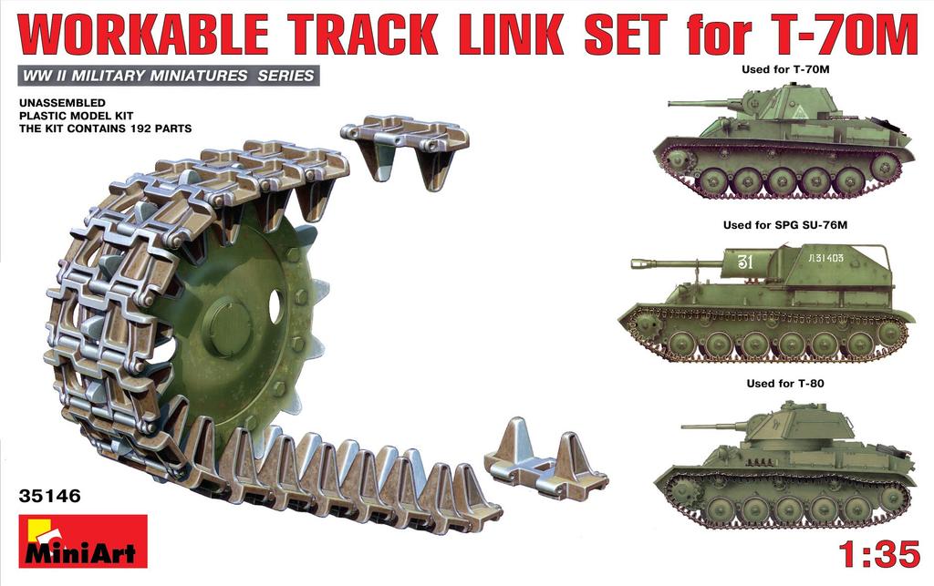 MiniArt Light Tank Movable Caterpillar 1/35 T-70M