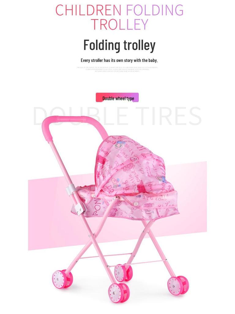 Cross-border Doll & Stroller Set for Girls - Children's Simulation Playhouse Toy