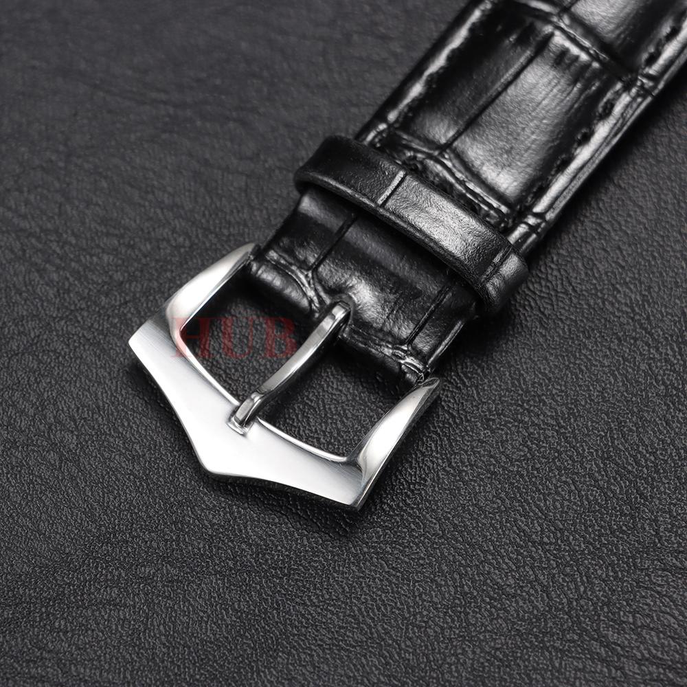 Strap 14mm 16mm 18mm 20mm 22mm High Quality Calfskin Genuine Cowhide Pin Buckle for Men Women Universal Watch Band Accessories
