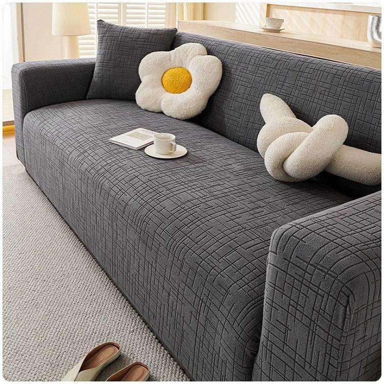 Elastic Sofa Slipcovers Prevent Cat Scratching Living Room Sectional Corner L-shapeChair Protector Couch Cover 1/2/3/4/5 Seater