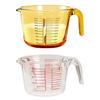 1L Glasmessbecher mit Griff Ausguss Präzise Skala Hitzebeständig Kochen Backen Flüssigkeit Mehl Pulver Messbecher Küchenhelfer