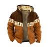 Indian Totem Print Cotton Suit Men'S Loose Lamb Wool Inner Western Style Warm Hooded Jacket Top