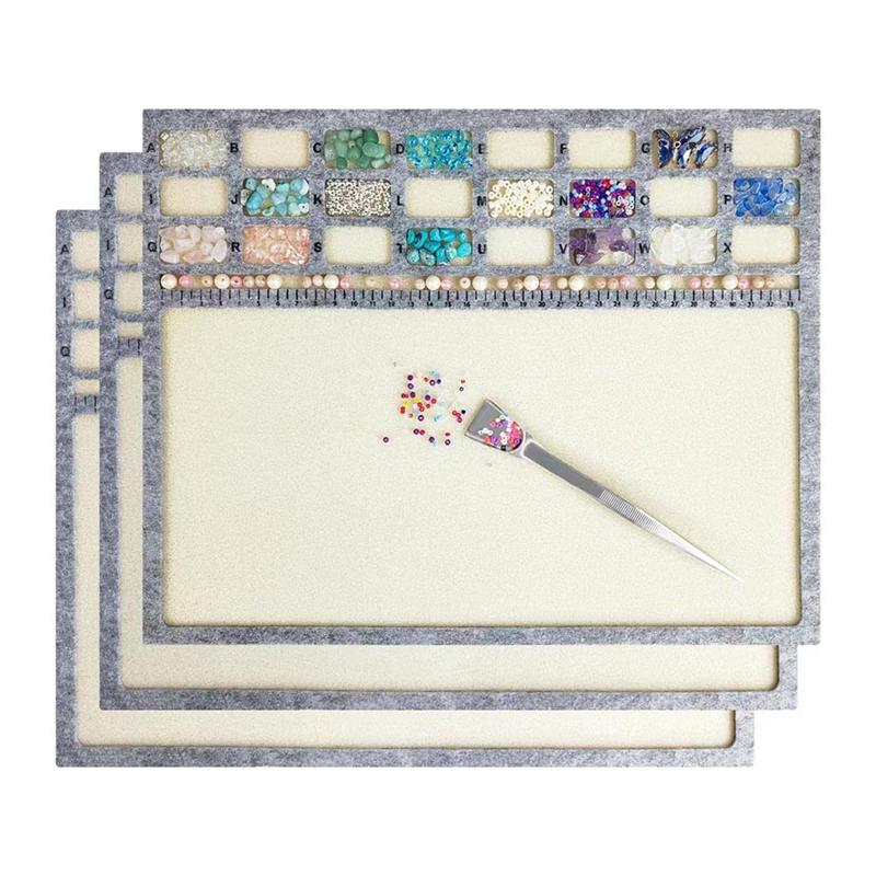 Beading Trays Boards With Centimeter Alphabetic Scale Beads Tray Bead Pads For Art Crafts Jewelry Making Beading Supplies