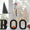 Ghost Bell Hanging Ornament Resin White Ghost Wind Chime Decoration for Halloween Home Garden Party Decor