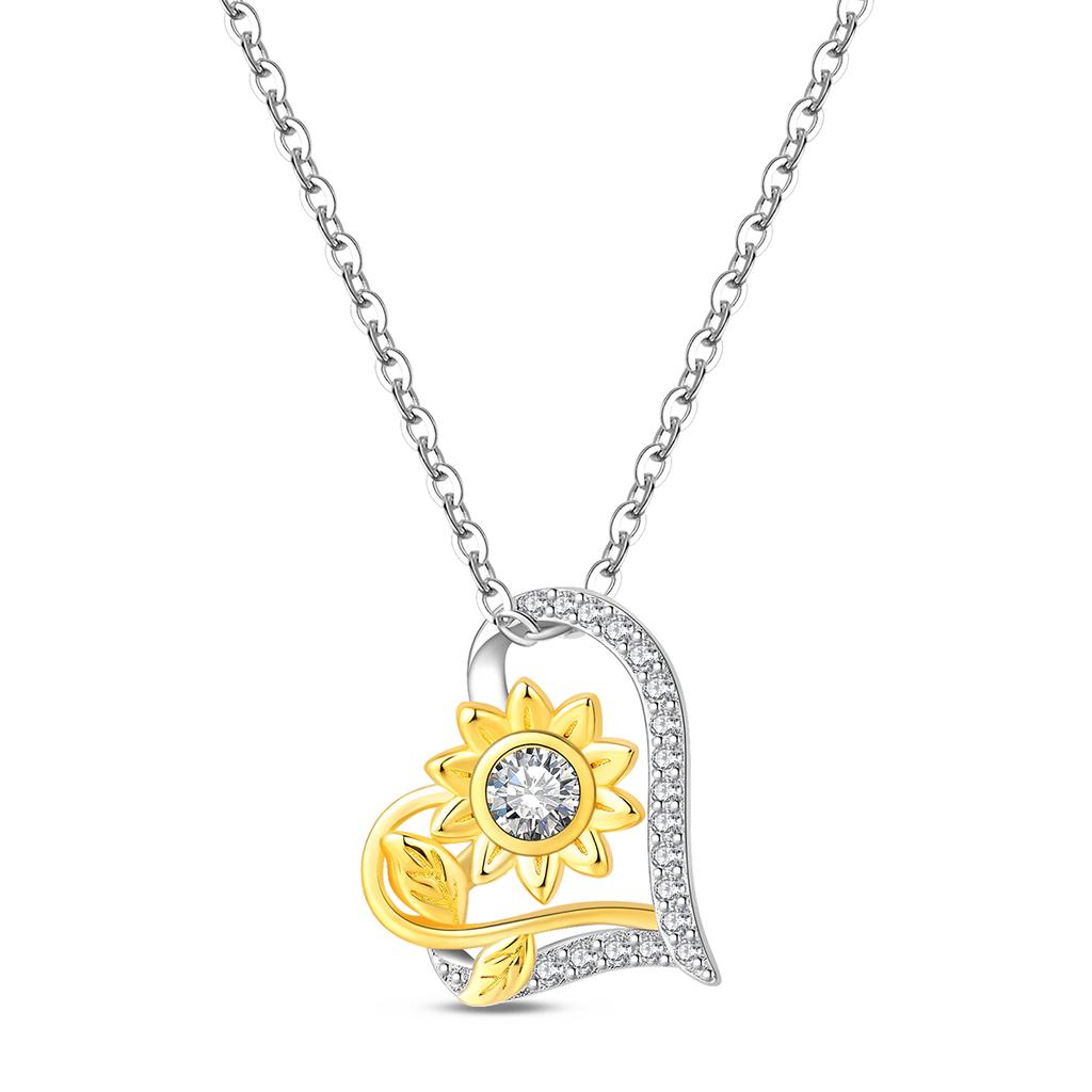 New Original 925 Silver Four-Leaf Clover Butterfly Star Moon Heart Key Necklace Fit Women Jewelry Valentine's Day Gift