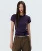 MUSINSA STANDARD WOMAN Women'S Slim Crew Neck T-Shirt [Dark Purple]