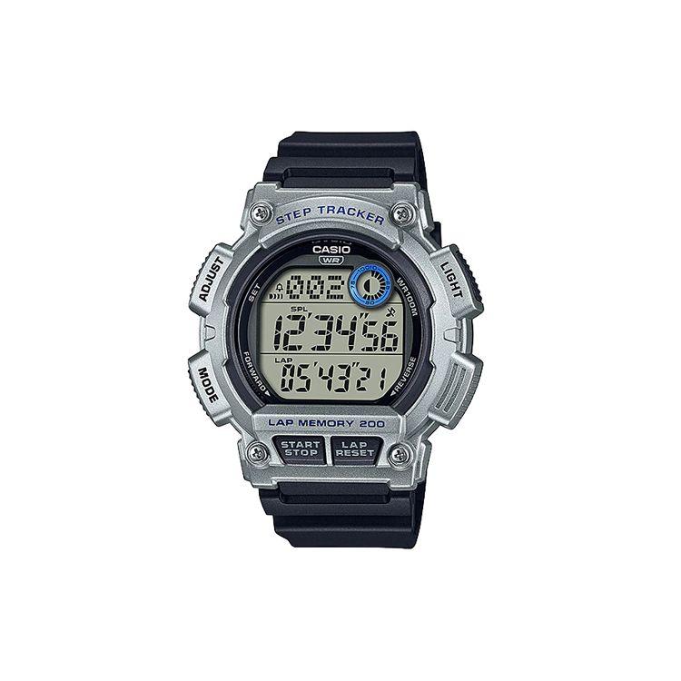 

Casio Standard Series Digital Multifunction Pedometer Led Light Stopwatch Alarm Countdown Timer Quartz Movement Men watches Gray WS-2100H-1A2V Black Strap