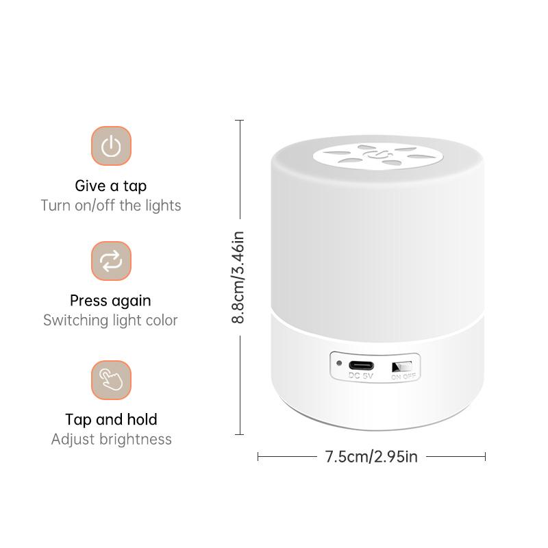 

Сенсорный ночник Три вида регулировки яркости касанием Мягкое освещение позволяет вам спать комфортно