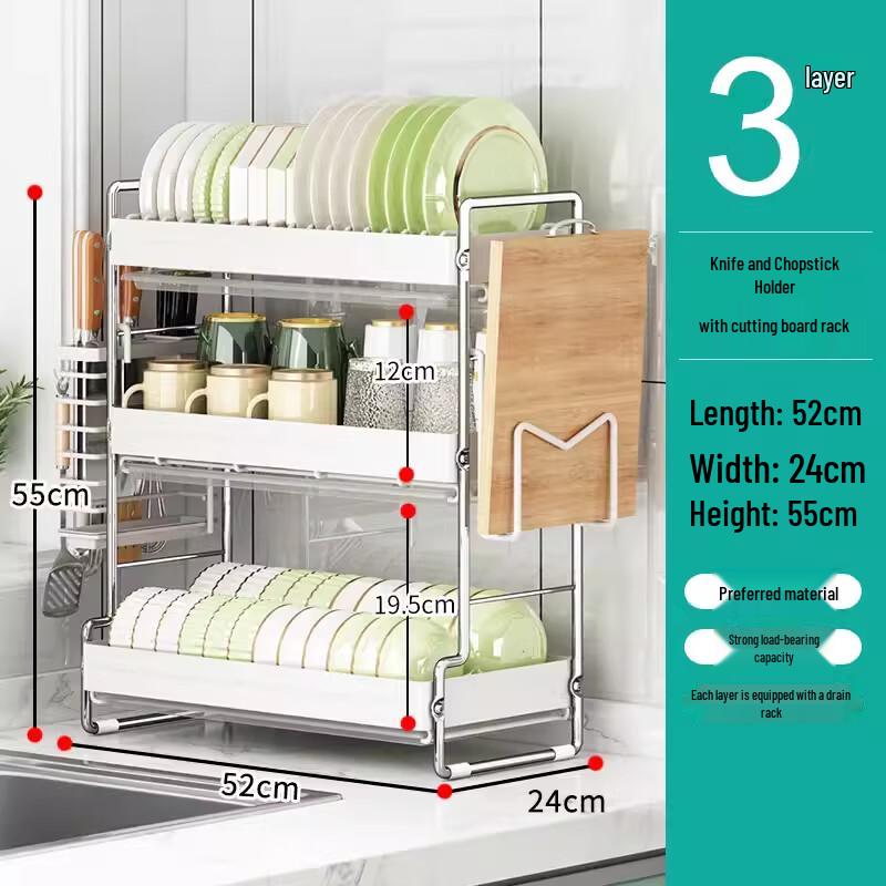 Multifunctional Countertop Dish Drying Rack