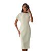 2024 Summer European & American High-End Solid Color Slimming Dress for Women