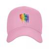 Custom Love Wins Rainbow LGBT Baseball Cap Outdoor Women Unisexs Adjustable Gay Pride Lesbian Dad Hat Summer Snapback Hats